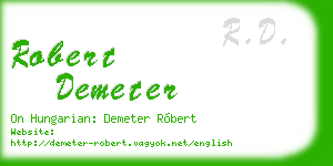 robert demeter business card