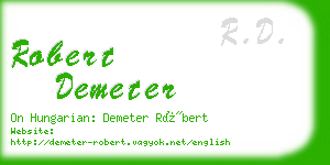 robert demeter business card